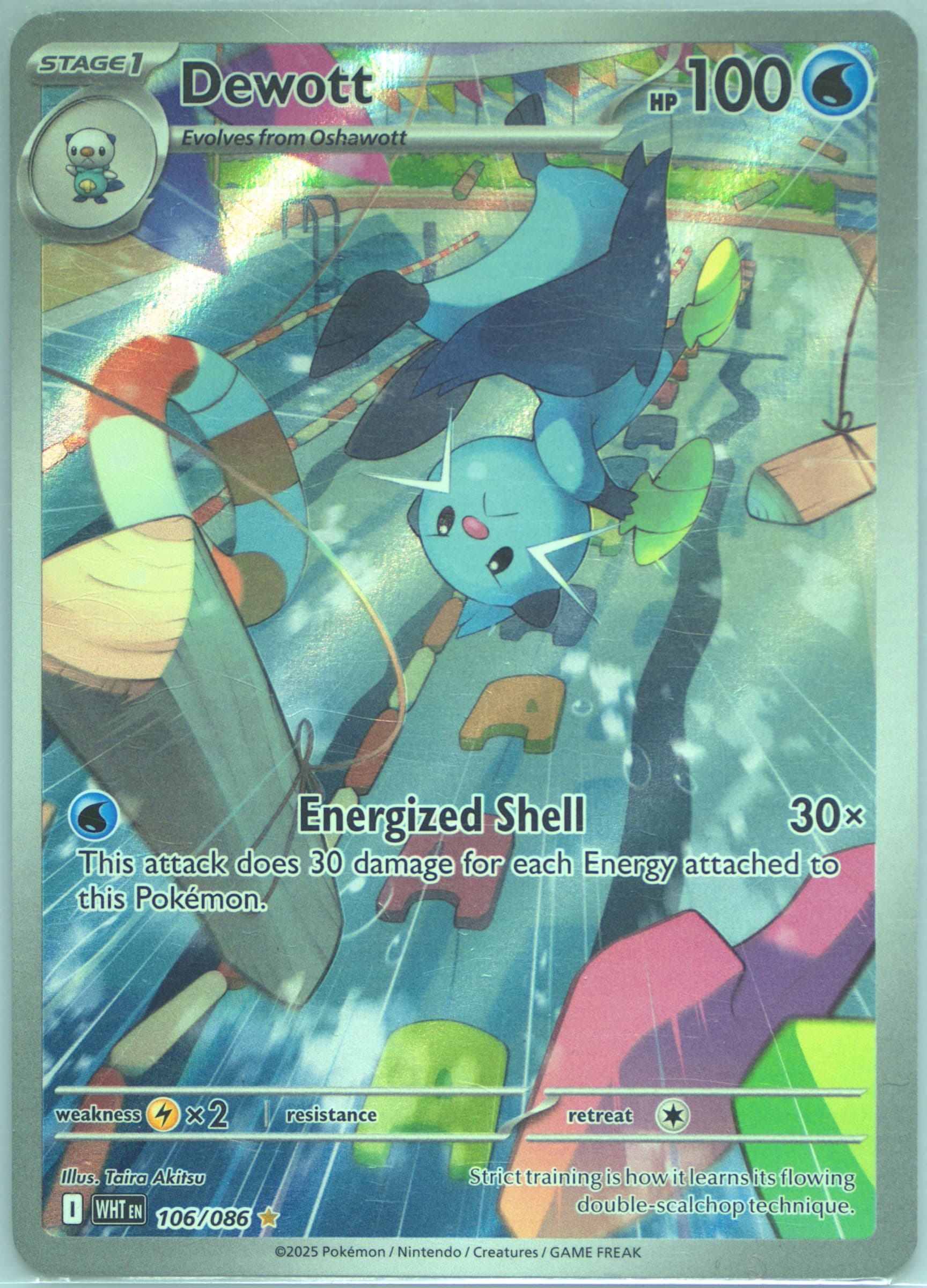Dewott Illustration Rare (106) 2025 Pokemon Wht EN-White Flare