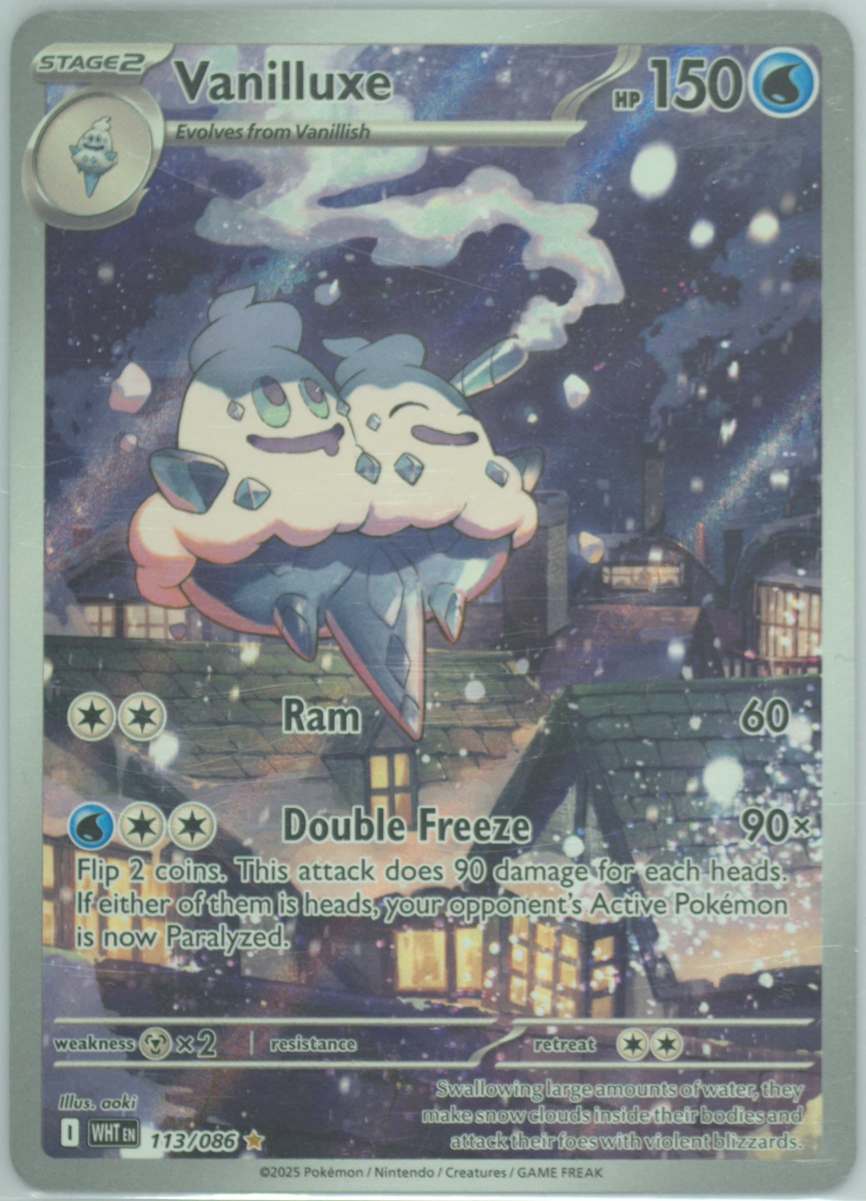 Vanilluxe Illustration Rare (113) 2025 Pokemon Wht EN-White Flare