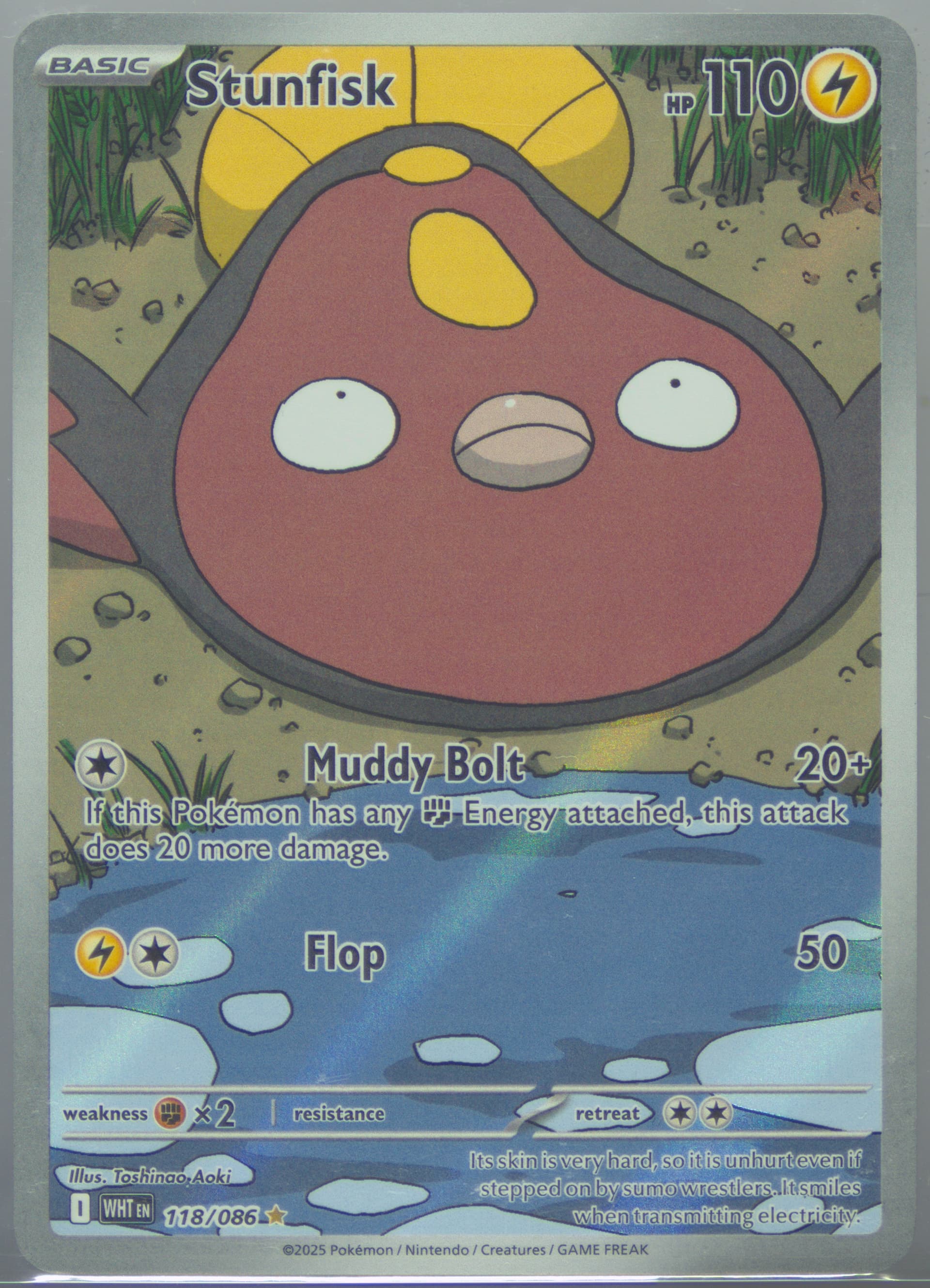 Stunfisk Illustration Rare (118) 2025 Pokemon Wht EN-White Flare