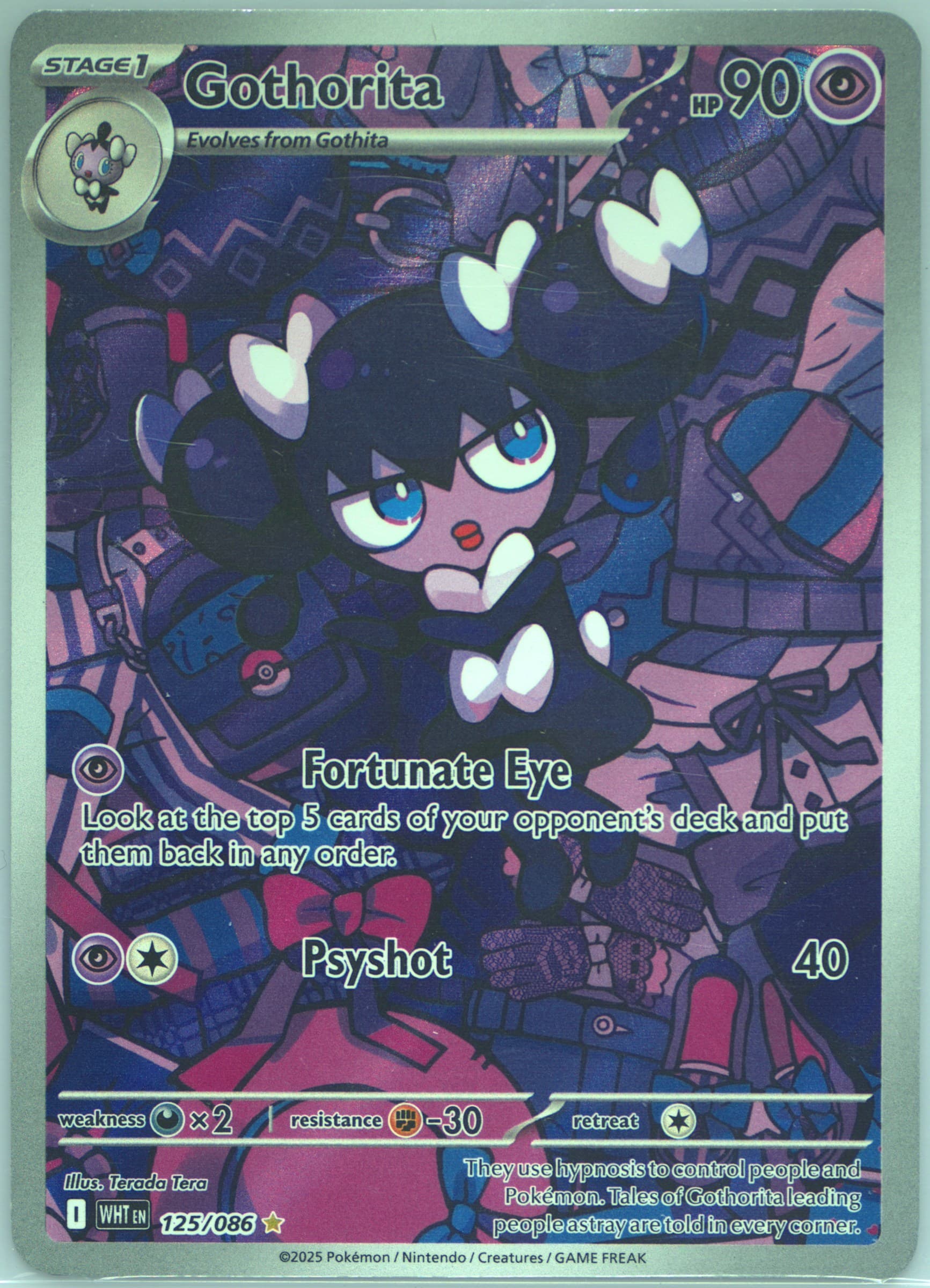 Gothorita Illustration Rare (125) 2025 Pokemon Wht EN-White Flare