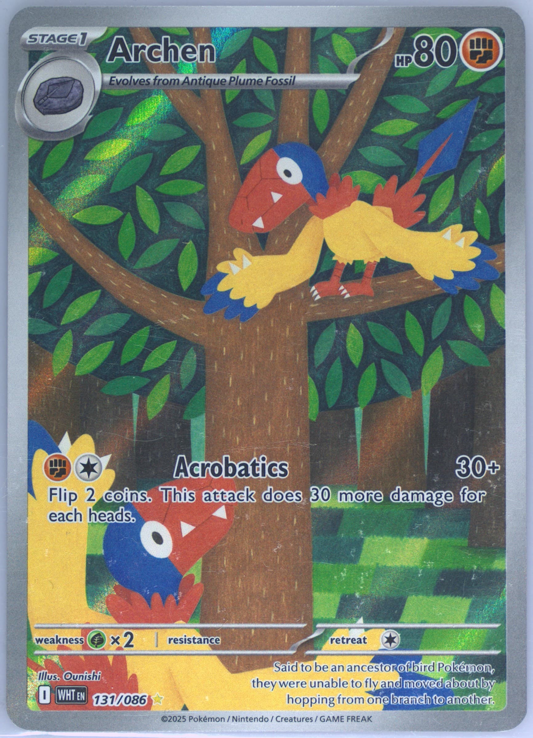 Archen Illustration Rare (131) 2025 Pokemon Wht EN-White Flare