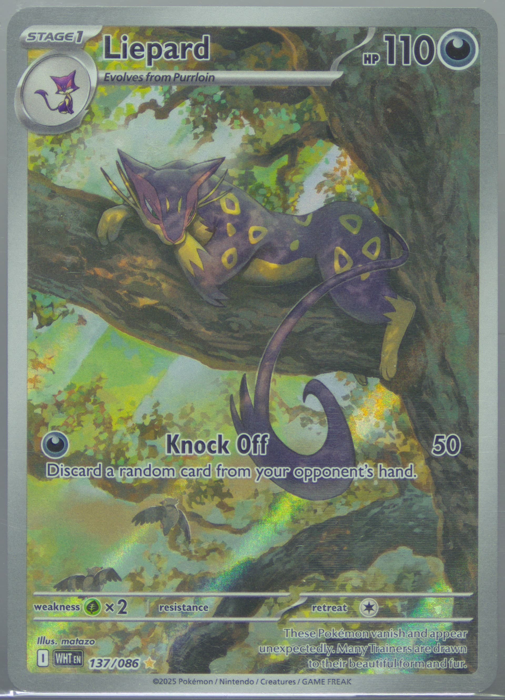 Liepard Illustration Rare (137) 2025 Pokemon Wht EN-White Flare