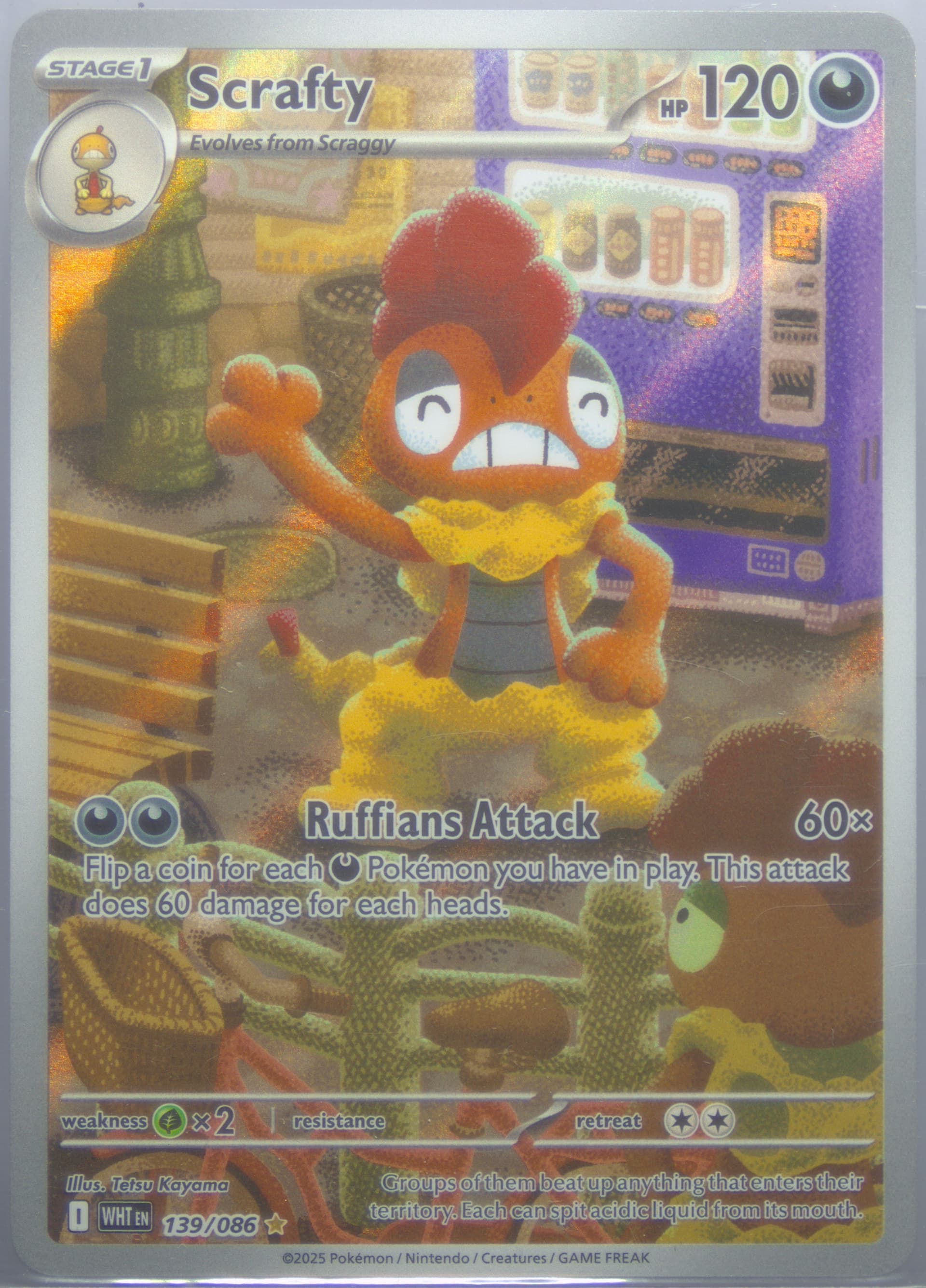 Scrafty Illustration Rare (139) 2025 Pokemon Wht EN-White Flare