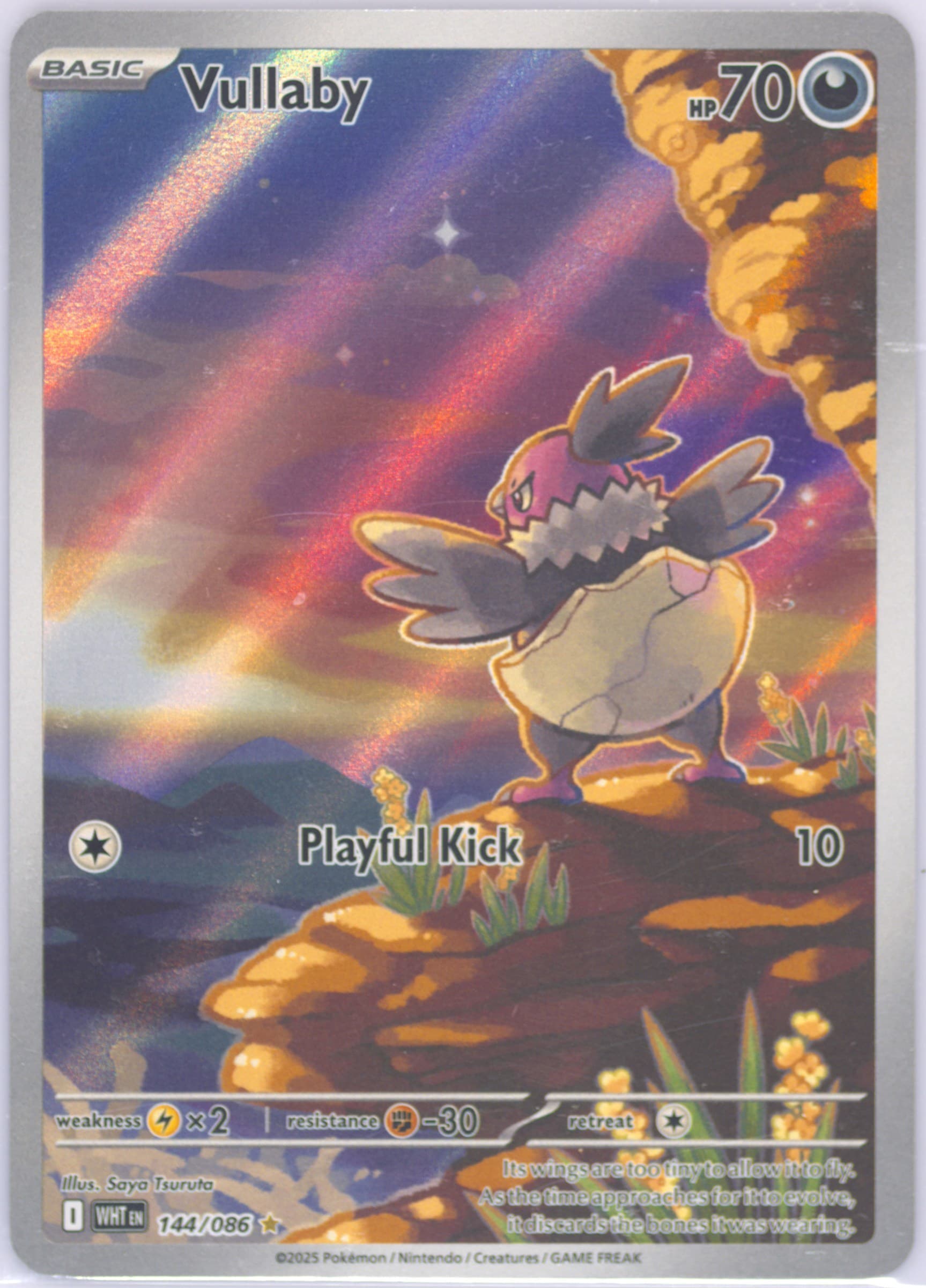 Vullaby Illustration Rare (144) 2025 Pokemon Wht EN-White Flare