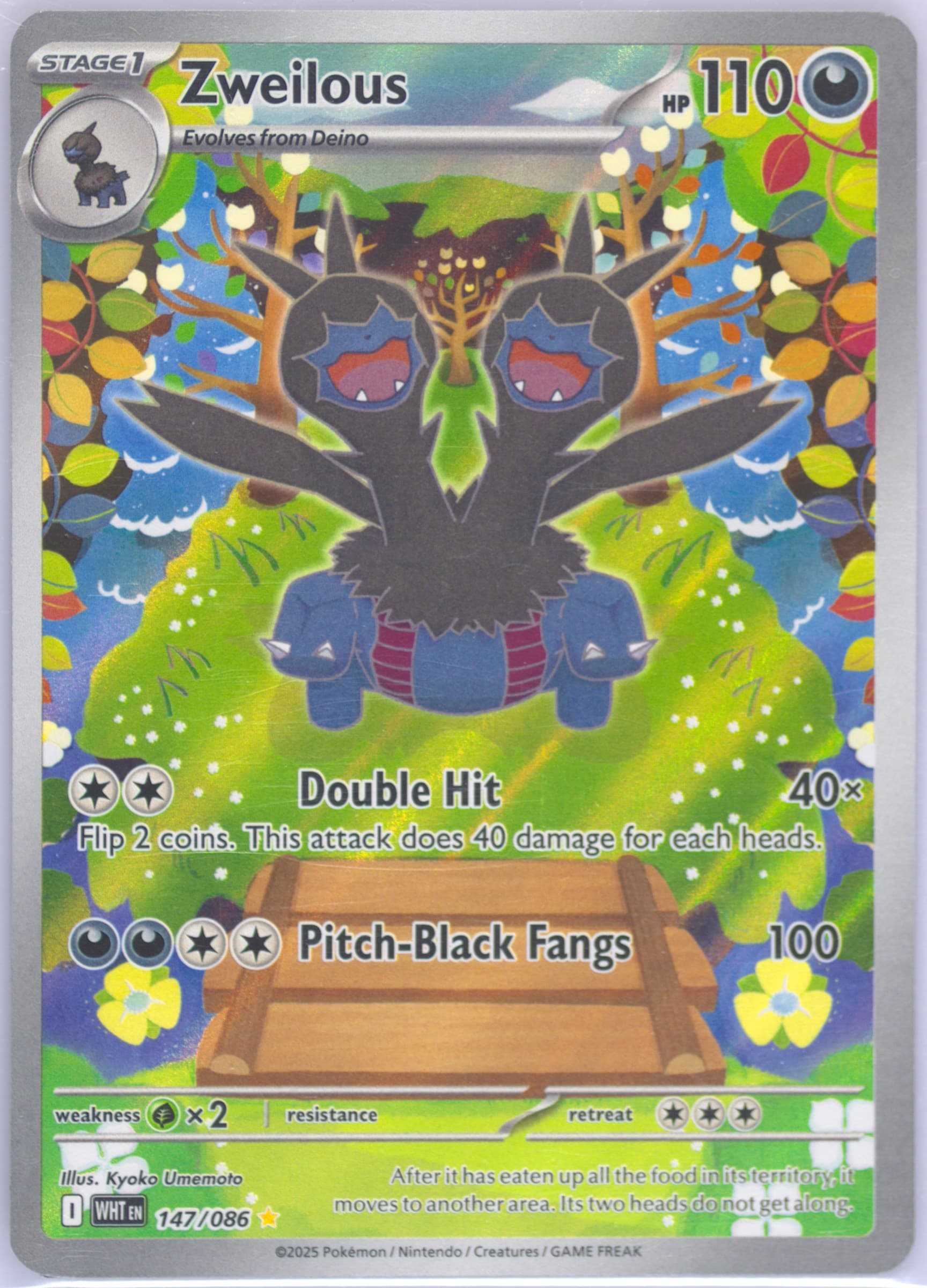 Zweilous Illustration Rare (147) 2025 Pokemon Wht EN-White Flare