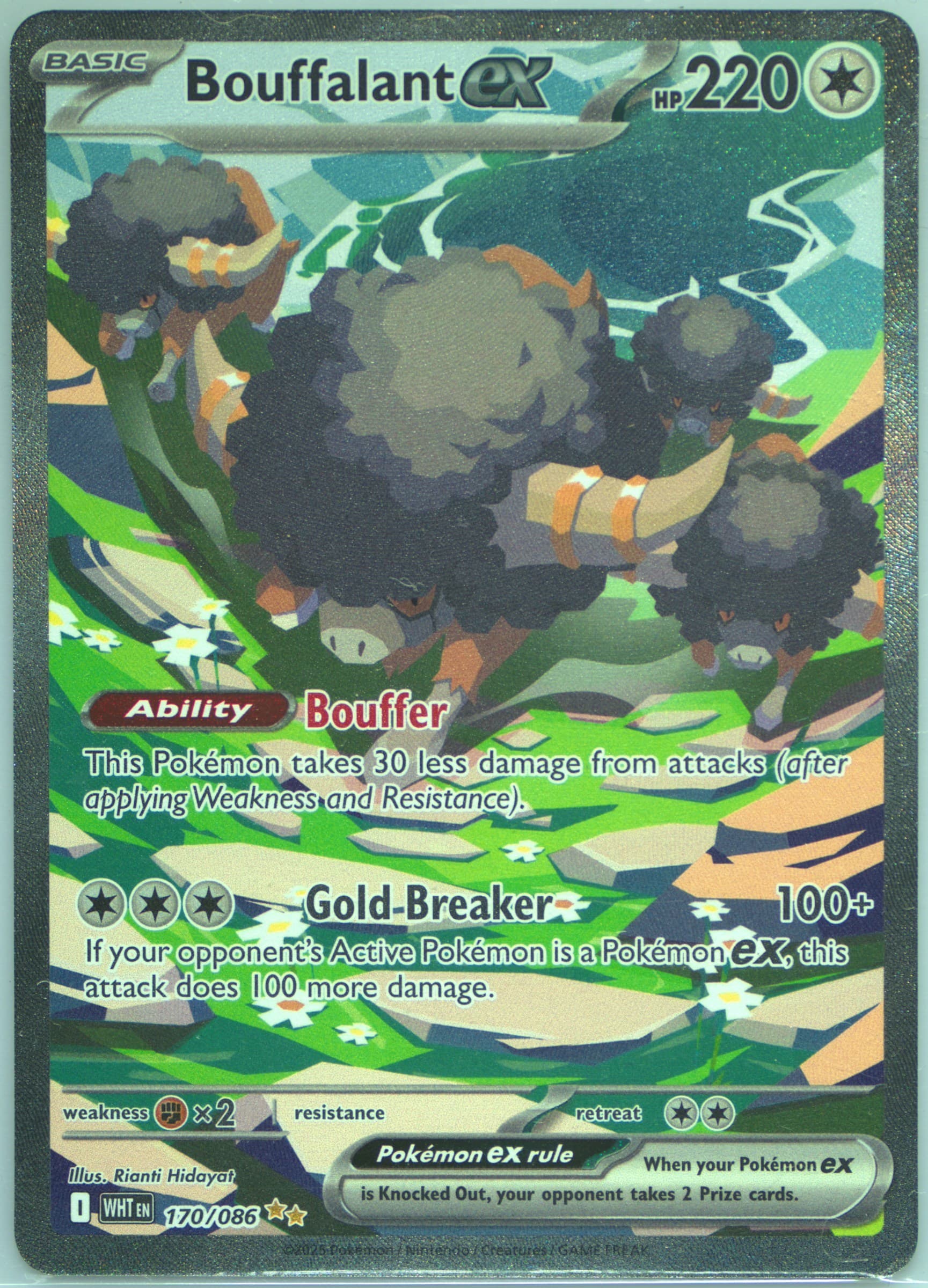 Bouffalant EX Special Illustration Rare (170) 2025 Pokemon Wht EN-White Flare