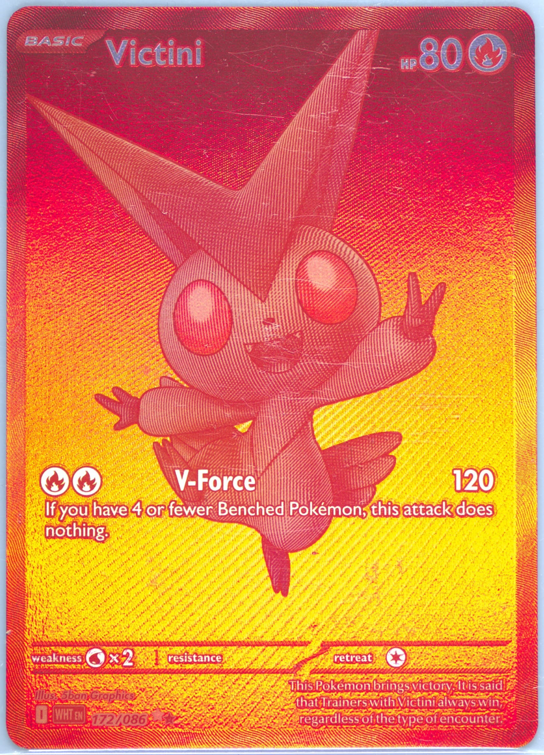 Victini Black White Rare (172) 2025 Pokemon Wht EN-White Flare