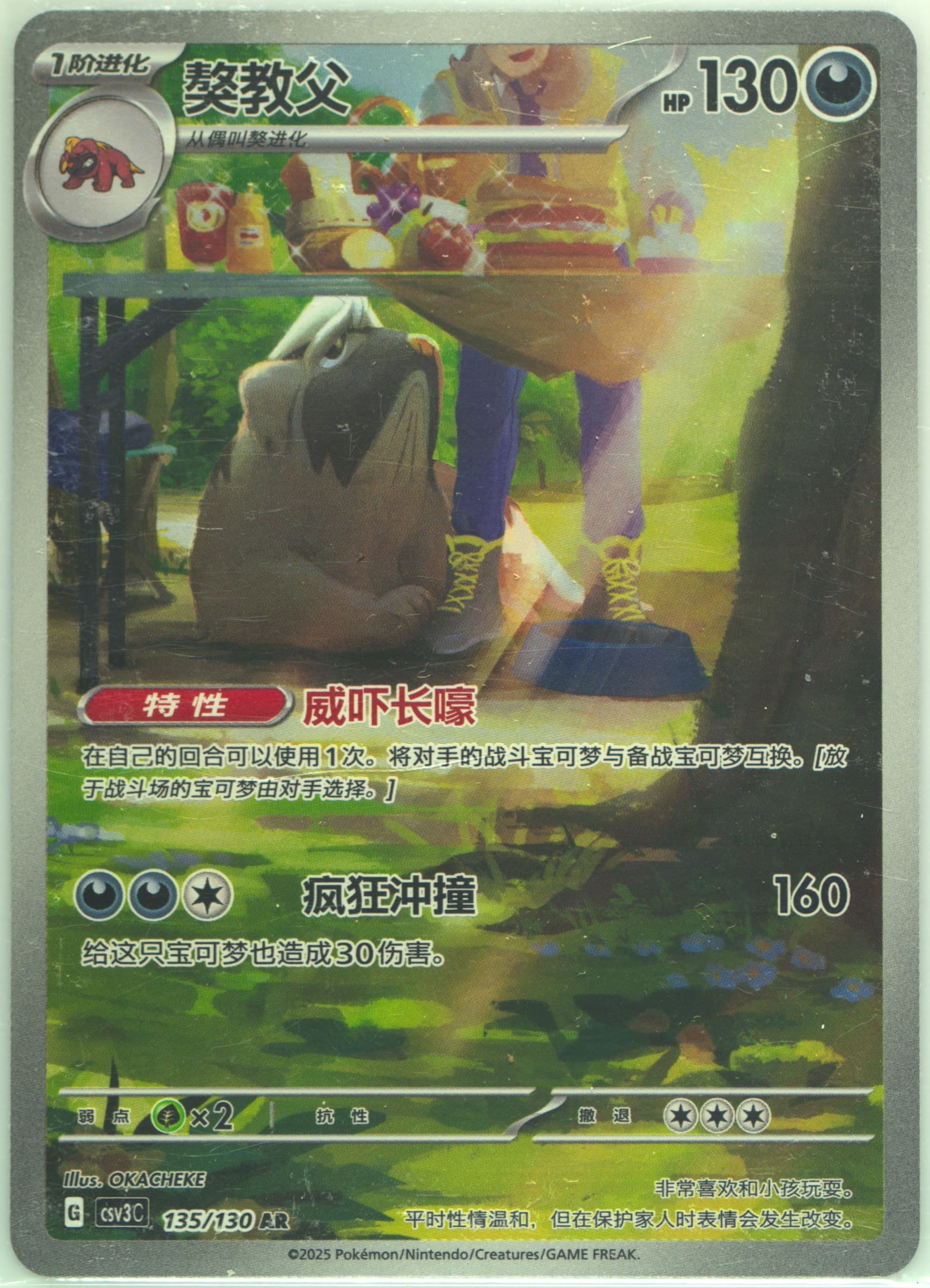 Mabosstiff Art Rare (135) 2025 Pokemon Simplified Chinese CSV3 C-Fearless Terastal
