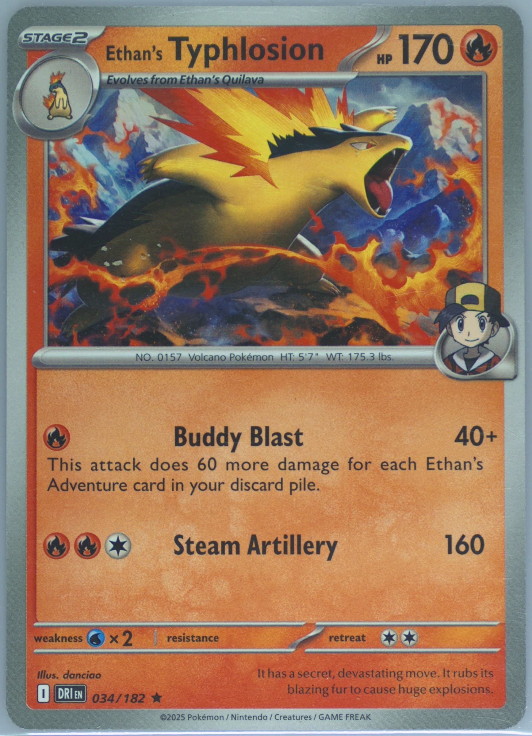 Ethan's Typhlosion Build & Battle Box (034) 2025 Pokemon Dri EN-Destined Rivals