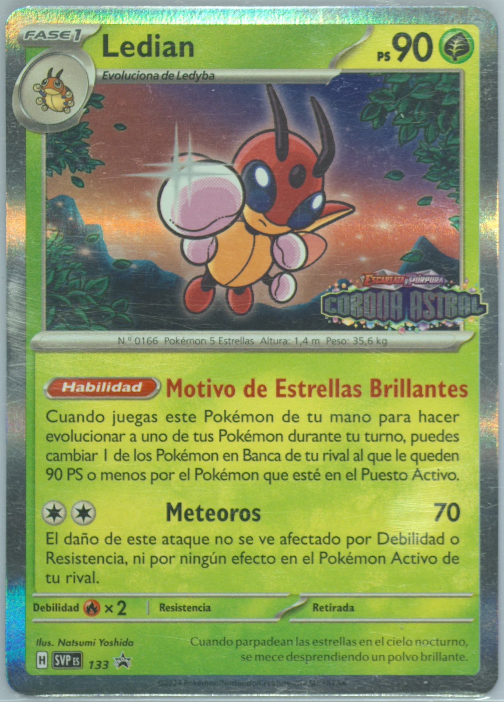 Ledian Stellar Crown Prerelease (133) 2024 Pokemon Spanish Svp ES-SV Black Star Promo