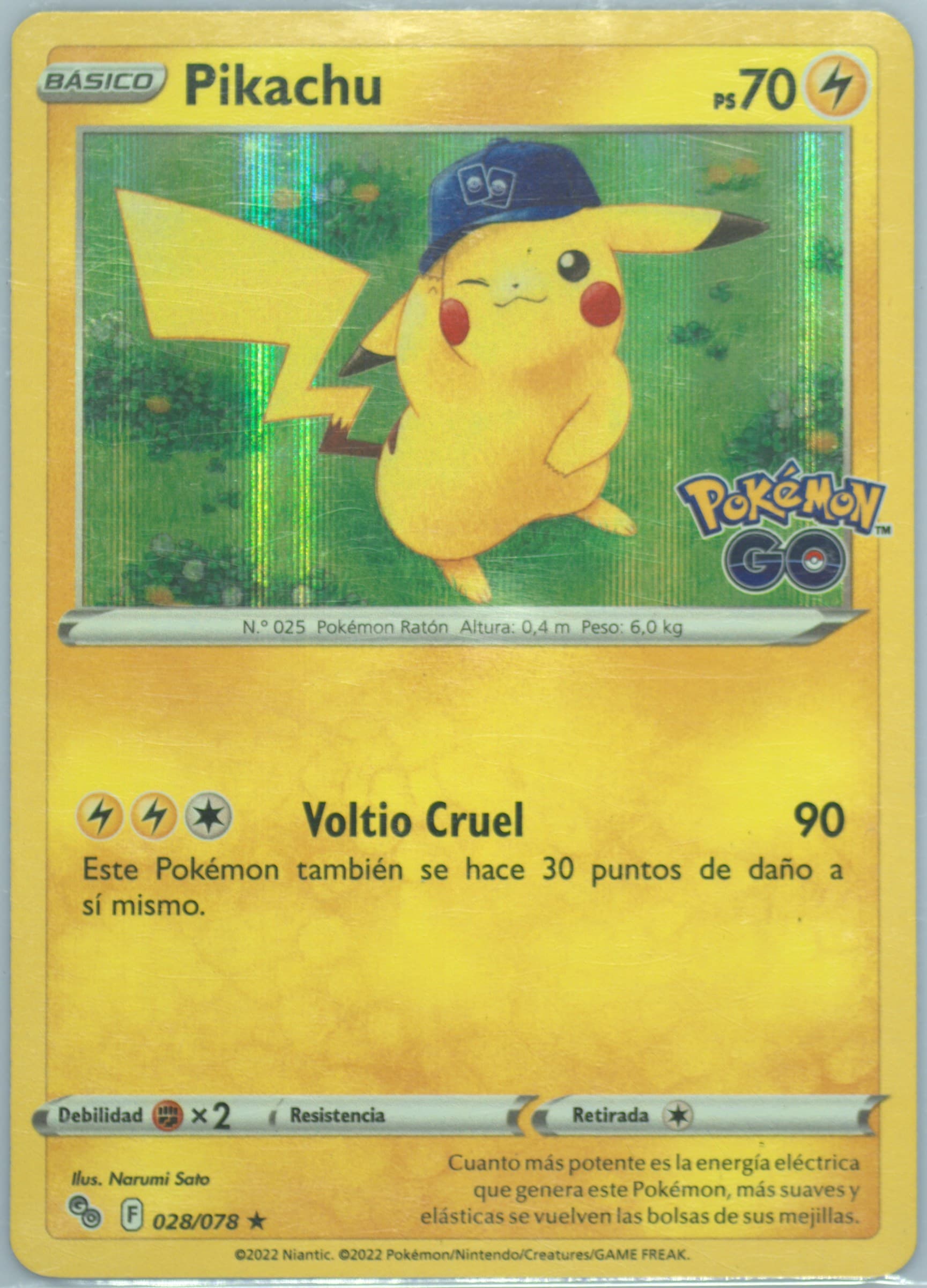 Pikachu-Holo Spanish (028) 2022 Pokemon Go