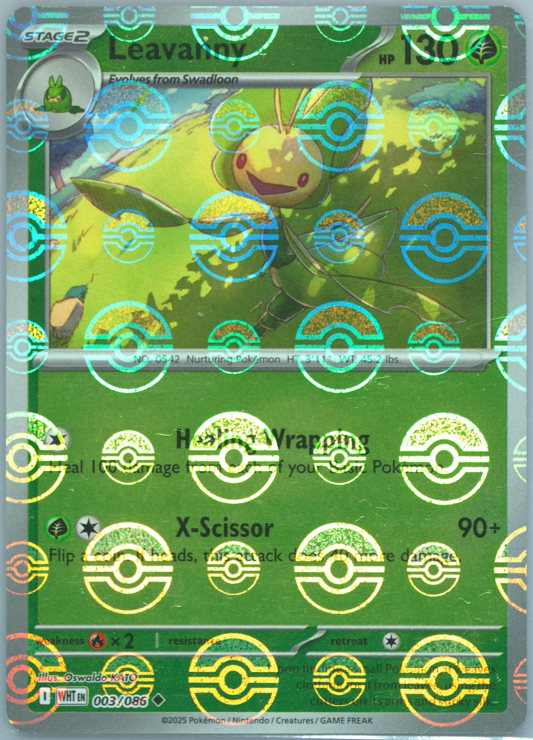 Leavanny Poke Ball Reverse Holo (003) 2025 Pokemon Wht EN-White Flare