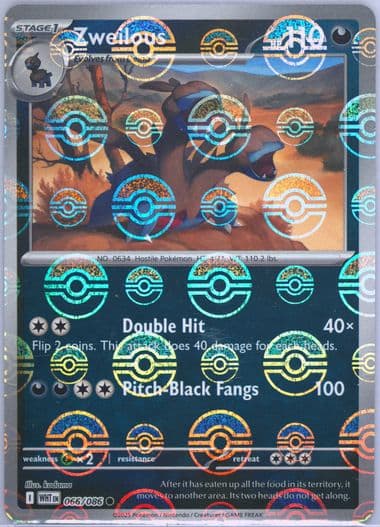 Zweilous Poke Ball Reverse Holo (066) 2025 Pokemon Wht EN-White Flare