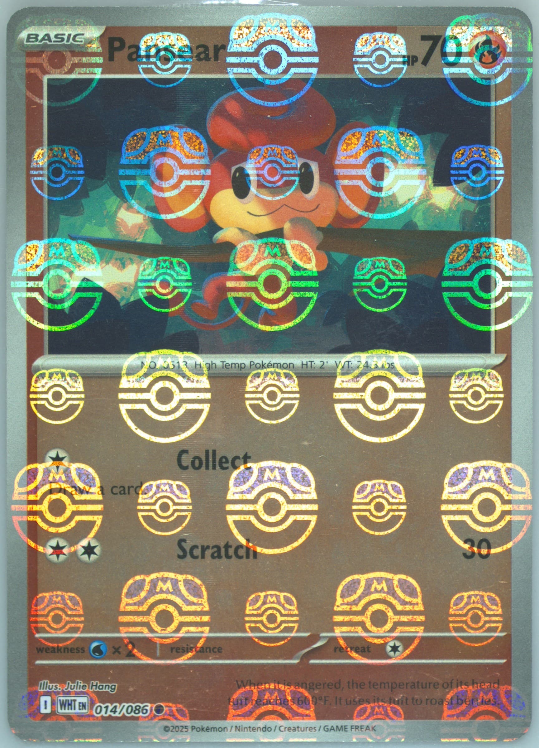 Pansear Master Ball Reverse Holo (014) 2025 Pokemon Wht EN-White Flare