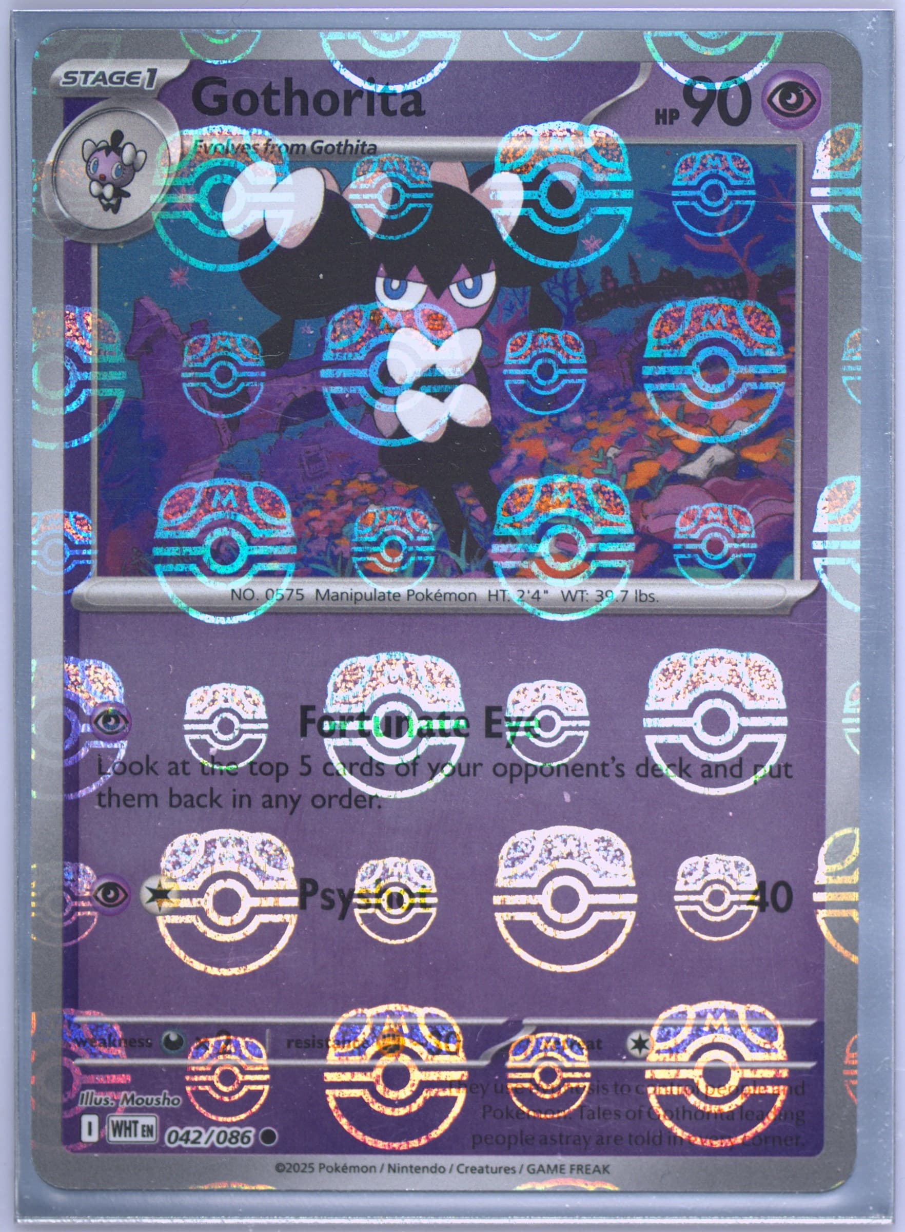 Gothorita Master Ball Reverse Holo (042) 2025 Pokemon Wht EN-White Flare