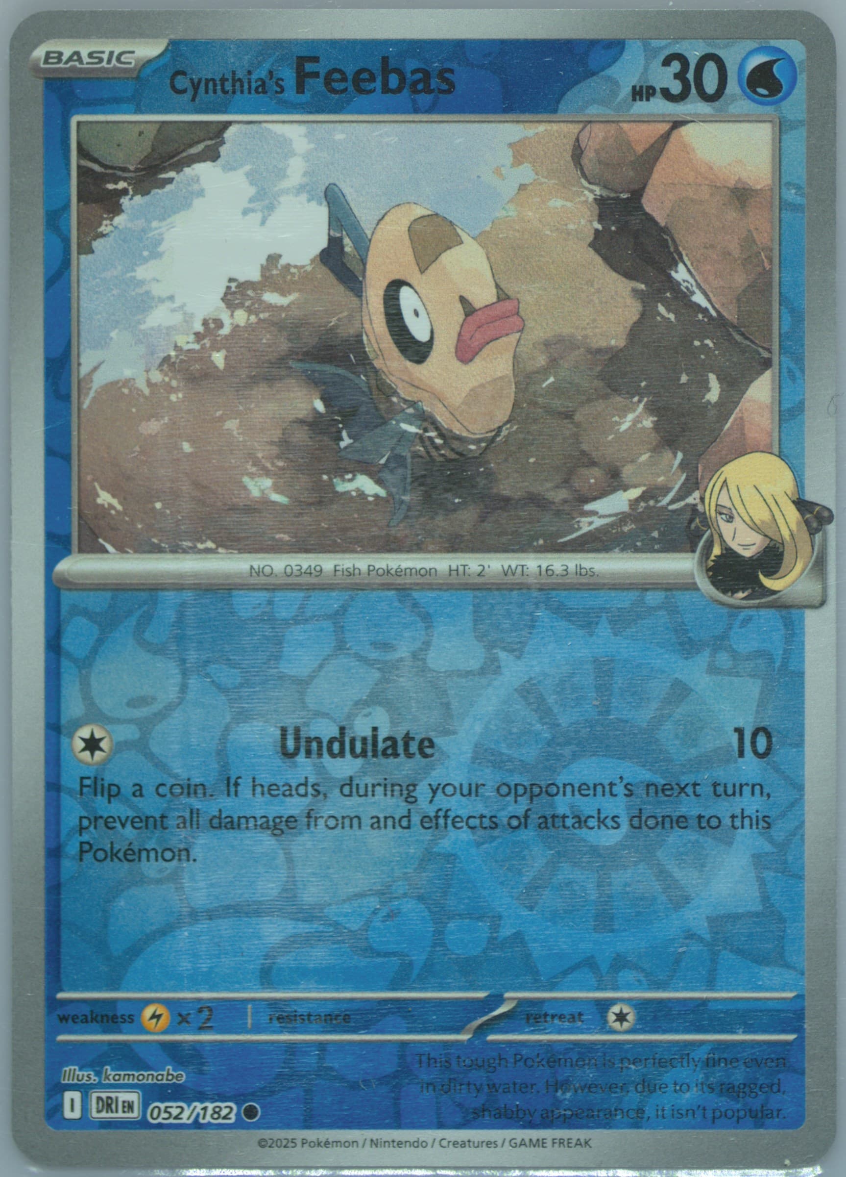 Cynthia's Feebas Reverse Holo (052) 2025 Pokemon Dri EN-Destined Rivals