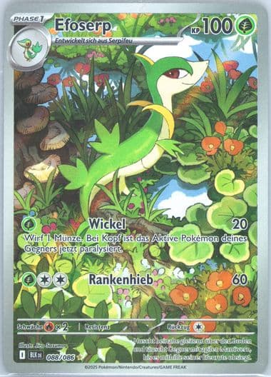 Servine Illustration Rare (088) 2025 Pokemon German Blk de-Black Bolt