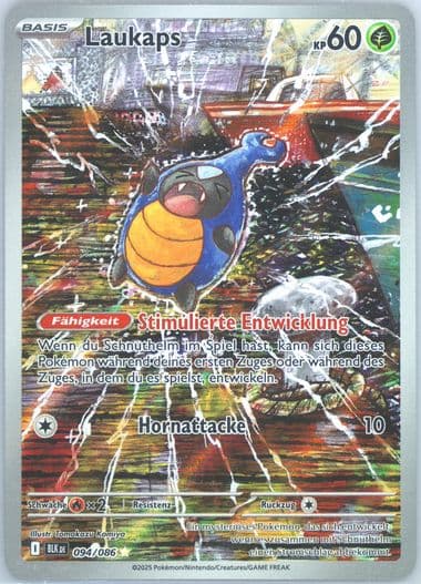 Karrablast Illustration Rare (094) 2025 Pokemon German Blk de-Black Bolt