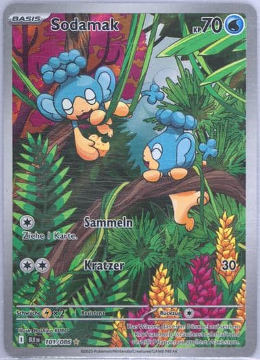 Panpour Illustration Rare (101) 2025 Pokemon German Blk de-Black Bolt