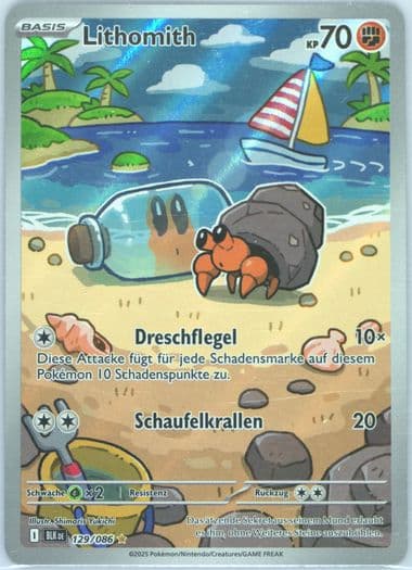Dwebble Illustration Rare (129) 2025 Pokemon German Blk de-Black Bolt