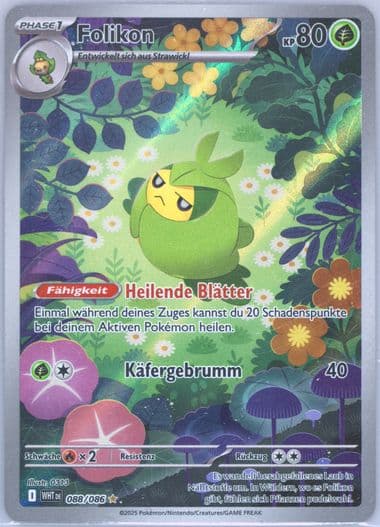 Swadloon Illustration Rare (088) 2025 Pokemon German Wht de-White Flare