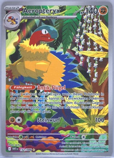 Archeops Illustration Rare (132) 2025 Pokemon German Wht de-White Flare