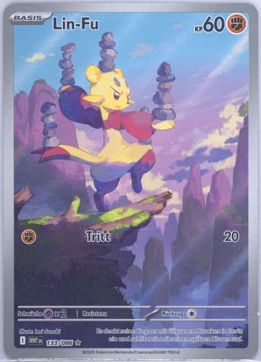 Mienfoo Illustration Rare (133) 2025 Pokemon German Wht de-White Flare