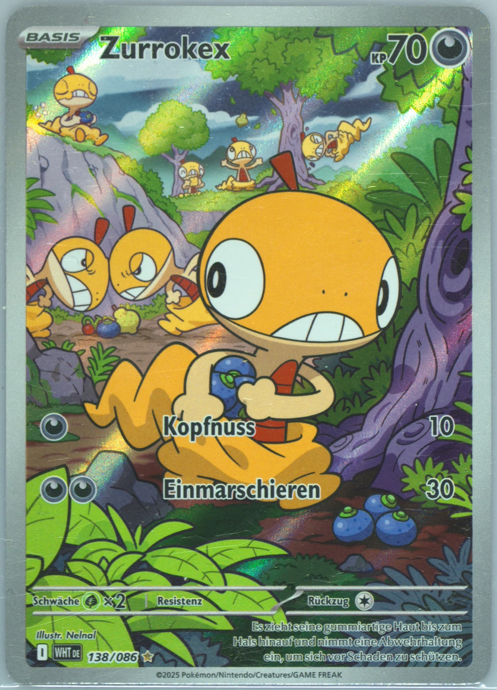 Scraggy Illustration Rare (138) 2025 Pokemon German Wht de-White Flare