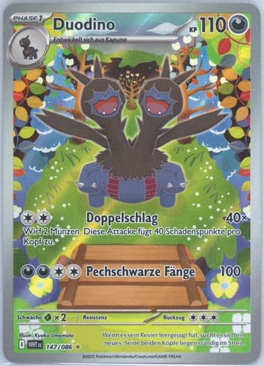 Zweilous Illustration Rare (147) 2025 Pokemon German Wht de-White Flare