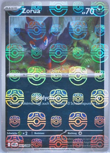 Zorua Master Ball Reverse Holo (061) 2025 Pokemon German Wht de-White Flare