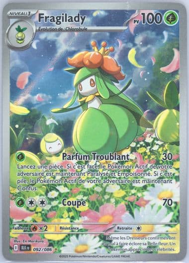 Lilligant Illustration Rare (092) 2025 Pokemon French Blk FR-Black Bolt