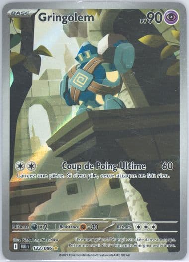 Golett Illustration Rare (122) 2025 Pokemon French Blk FR-Black Bolt