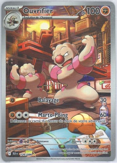 Gurdurr Illustration Rare (126) 2025 Pokemon French Blk FR-Black Bolt