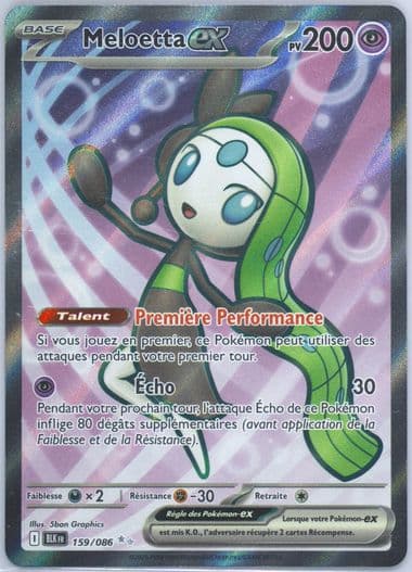 Meloetta EX Ultra Rare (159) 2025 Pokemon French Blk FR-Black Bolt