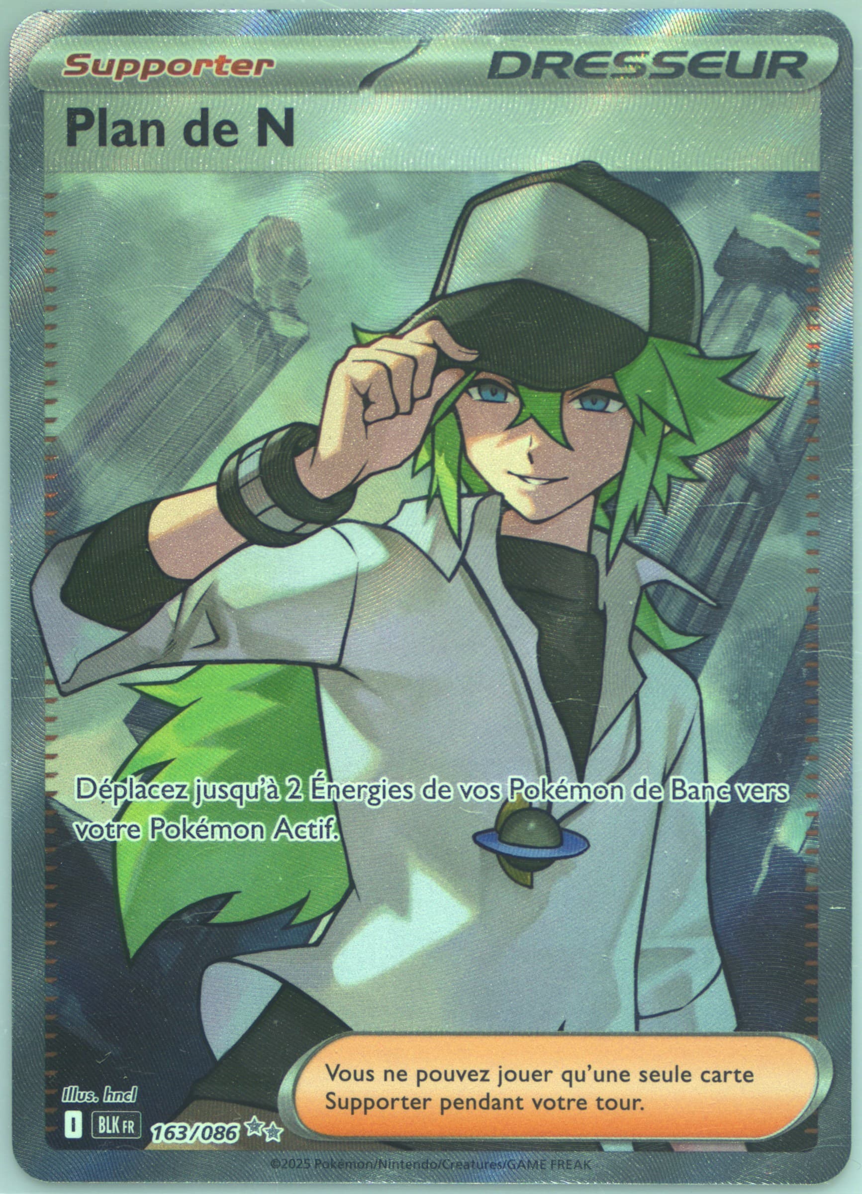 N's Plan Ultra Rare (163) 2025 Pokemon French Blk FR-Black Bolt