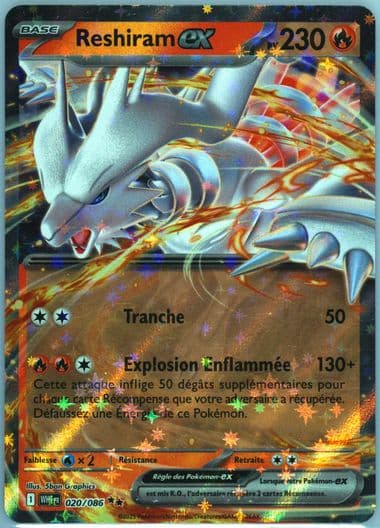 Reshiram EX (020) 2025 Pokemon French Wht FR-White Flare