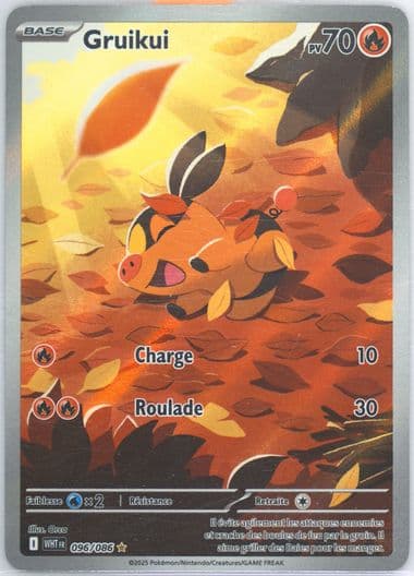 Tepig Illustration Rare (096) 2025 Pokemon French Wht FR-White Flare