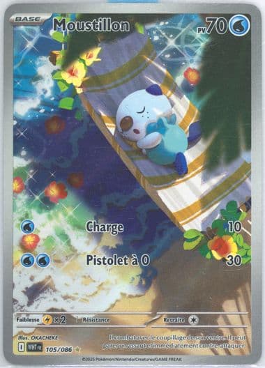 Oshawott Illustration Rare (105) 2025 Pokemon French Wht FR-White Flare