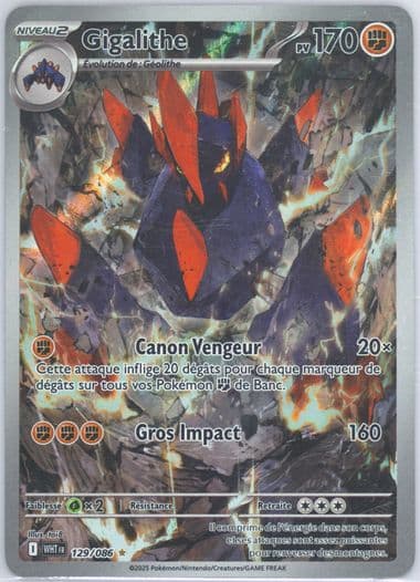 Gigalith Illustration Rare (129) 2025 Pokemon French Wht FR-White Flare