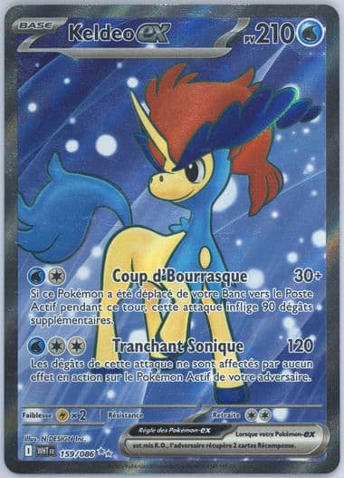 Keldeo EX Ultra Rare (159) 2025 Pokemon French Wht FR-White Flare