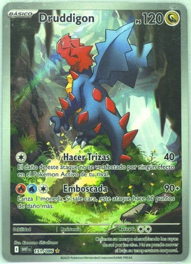 Druddigon Illustration Rare (151) 2025 Pokemon Spanish Wht ES-White Flare