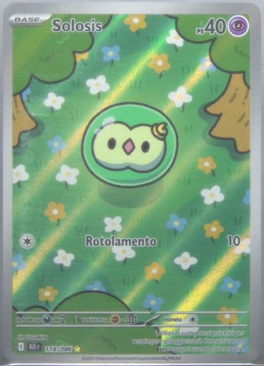 Solosis Illustration Rare (118) 2025 Pokemon Italian Blk It-Black Bolt