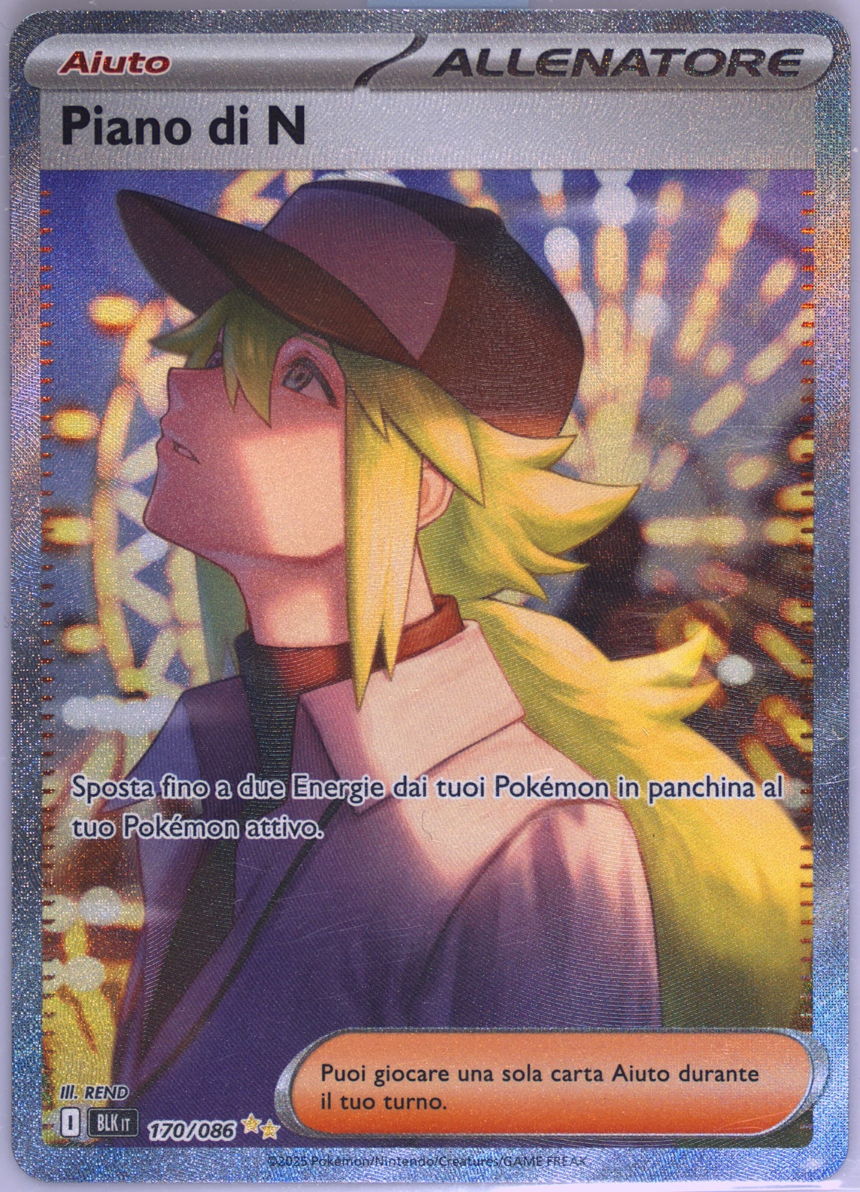 N's Plan Special Illustration Rare (170) 2025 Pokemon Italian Blk It-Black Bolt