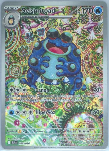 Seismitoad Illustration Rare (105) 2025 Pokemon Latin American Blk La-Black Bolt