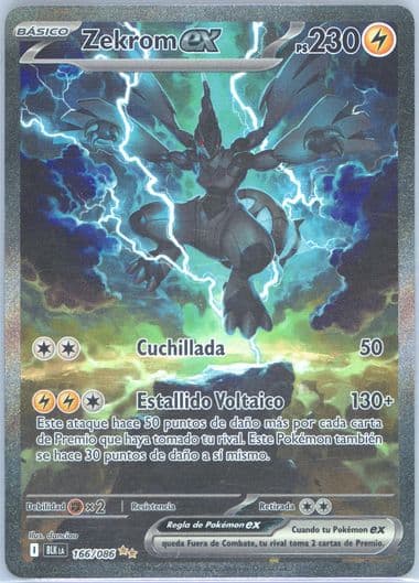 Zekrom EX Special Illustration Rare (166) 2025 Pokemon Latin American Blk La-Black Bolt