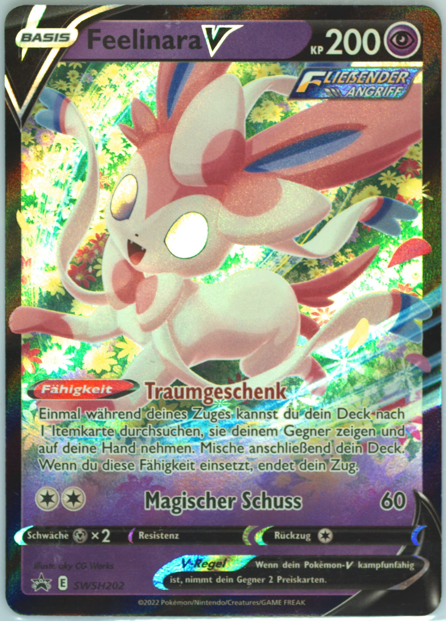 Feelinara V V Heroes Tins-German (202) 2022 Pokemon Swsh Black Star Promo