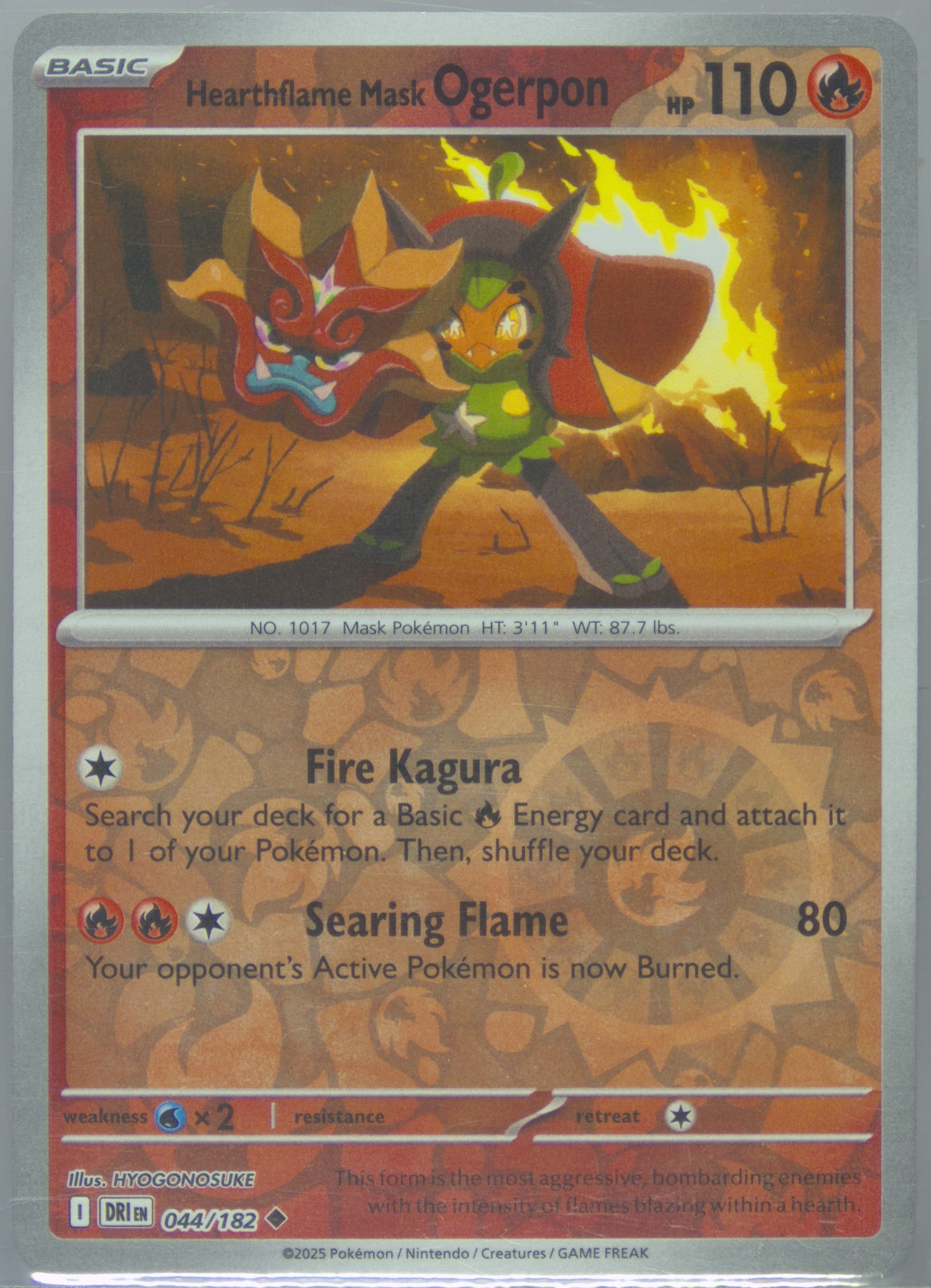 Hearthflame Mask Ogerpon Reverse Holo (044) 2025 Pokemon Dri EN-Destined Rivals