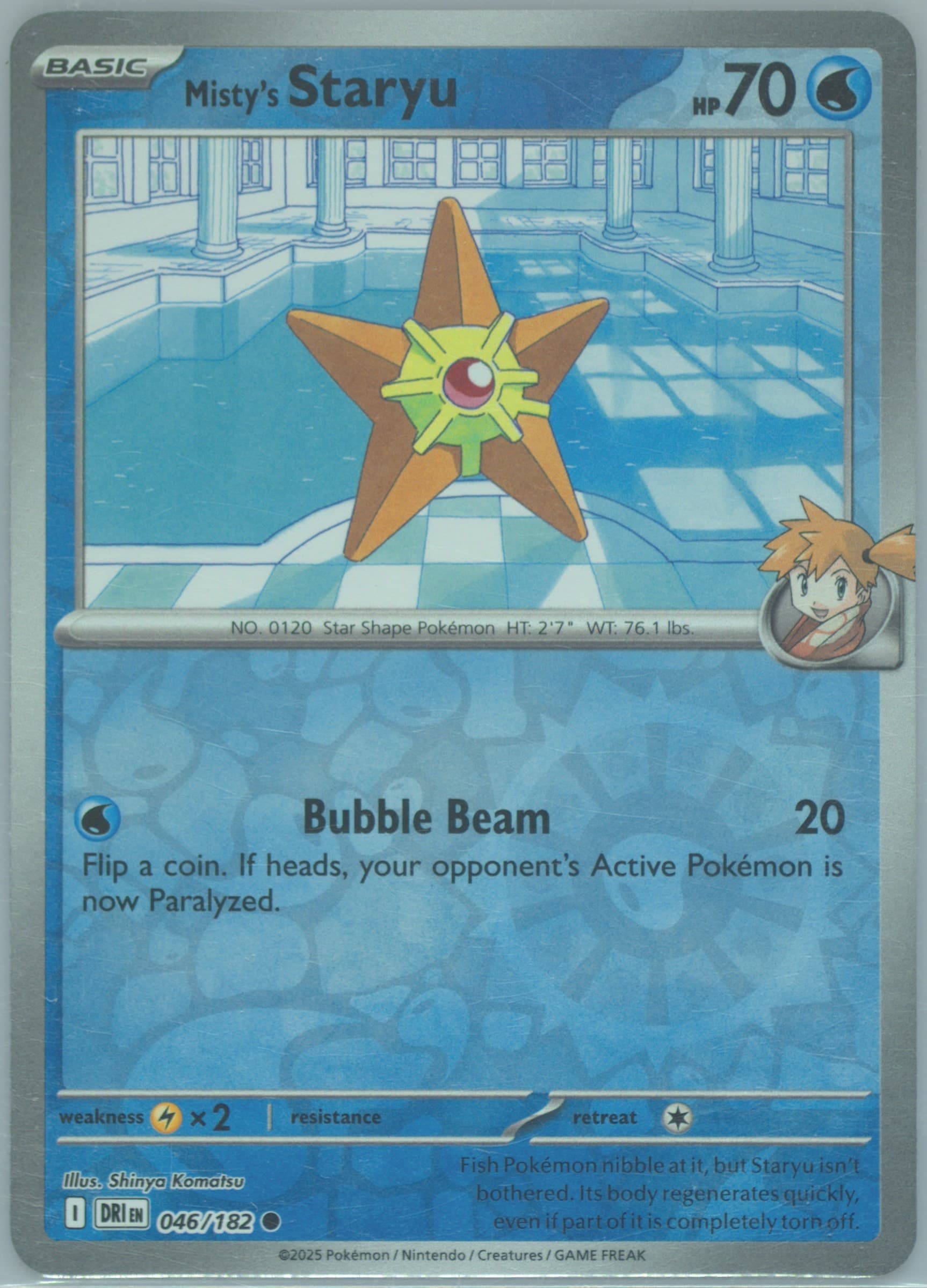 Misty's Staryu Reverse Holo (046) 2025 Pokemon Dri EN-Destined Rivals