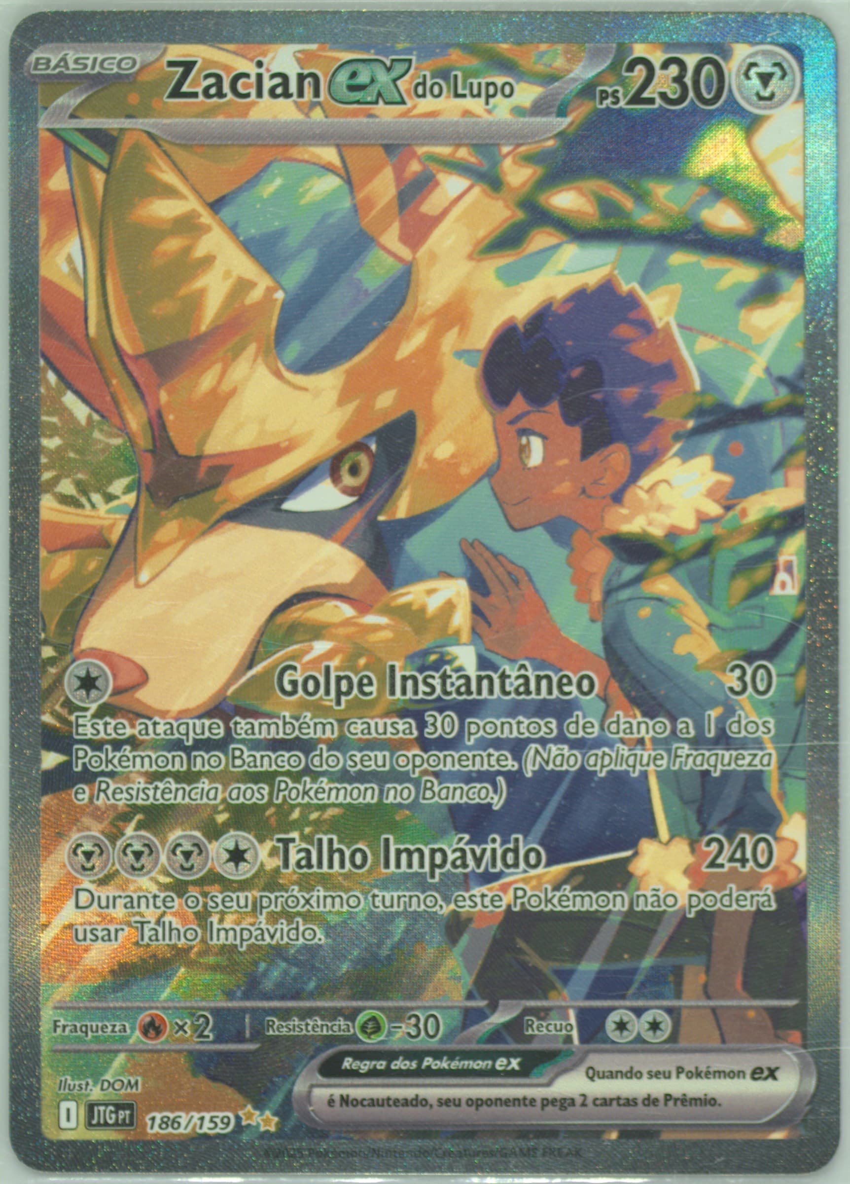 Hop's Zacian EX Special Illustration Rare (186) 2025 Pokemon Portuguese Jtg PT-Journey Together