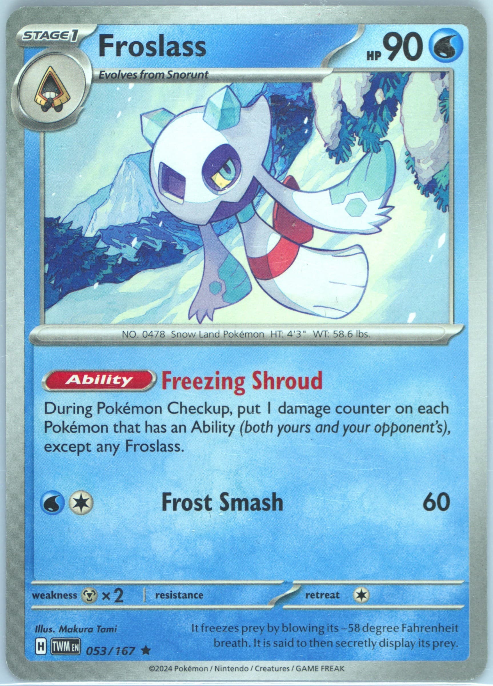 Froslass Twilight Masquerade Build & Battle Box (053) 2024 Pokemon Twm EN-Twilight Masquerade